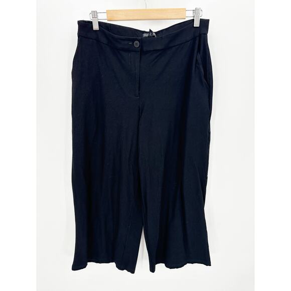 Eileen Fisher Womens Cropped Wide Leg Pants Size 10 Quiet Luxury Minimal - Picture 1 of 11